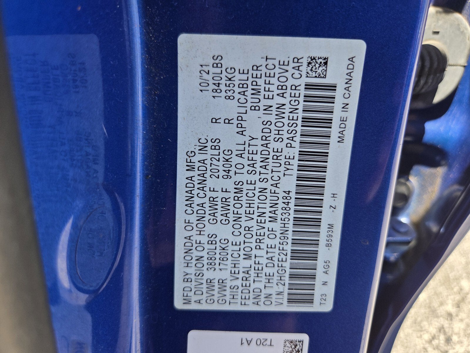 2022 Honda Civic Sedan Sport