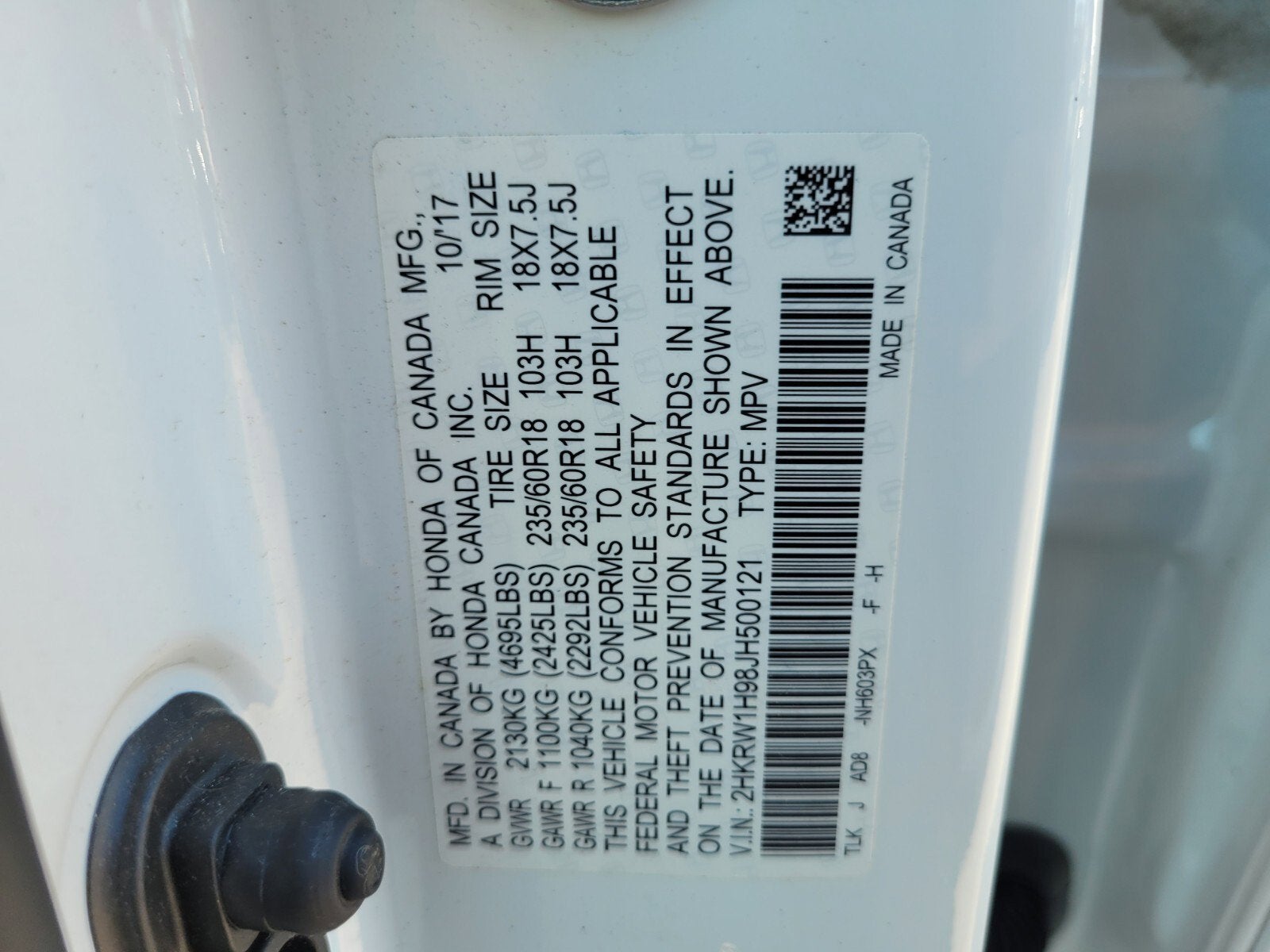 2018 Honda CR-V Touring