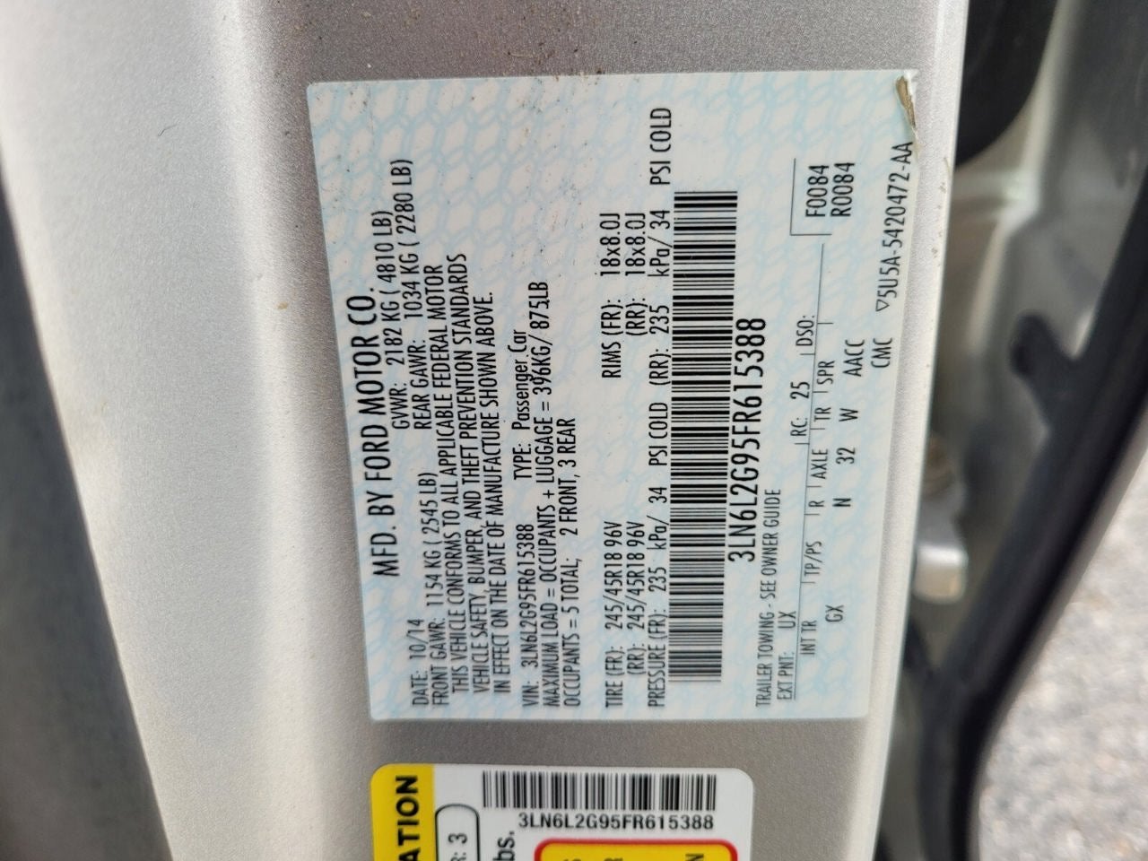 2015 Lincoln MKZ Base