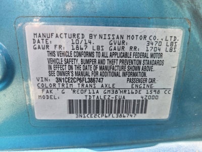 2015 Nissan Versa Note SL