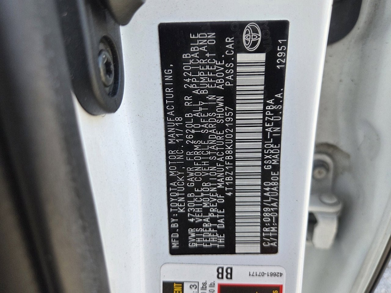 2019 Toyota Avalon Limited