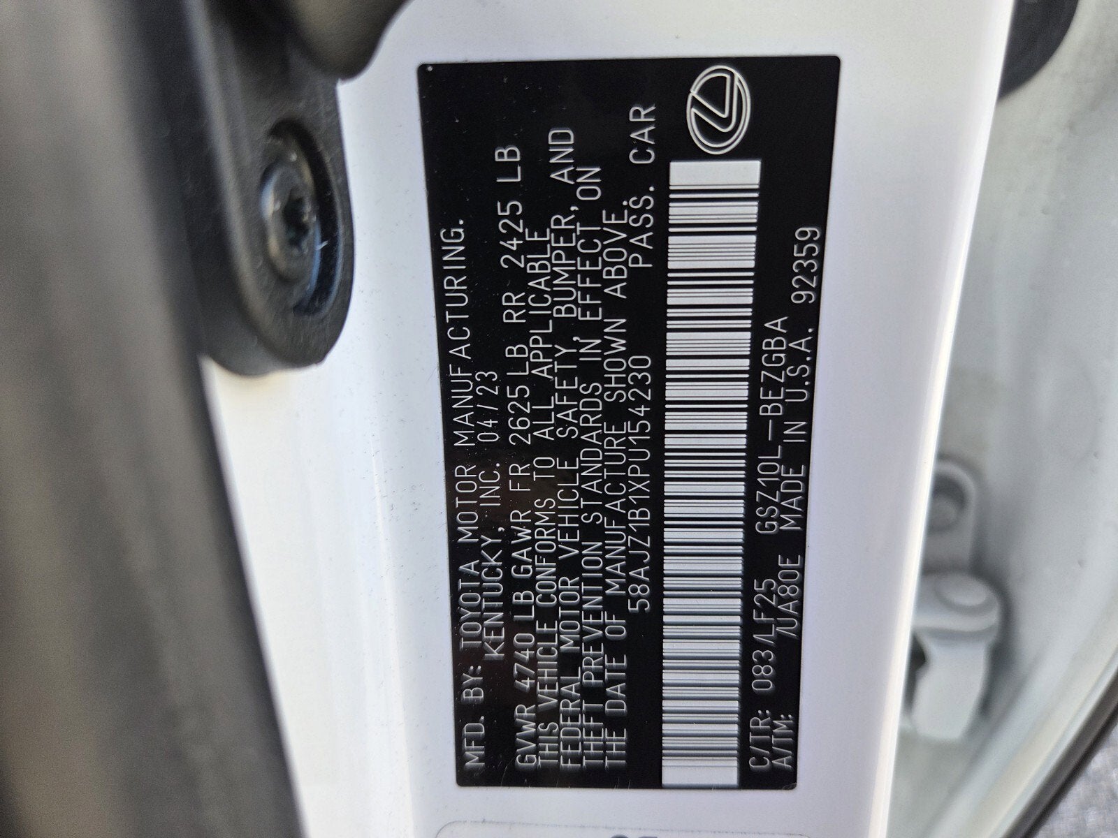 2023 Lexus ES 350 F Sport