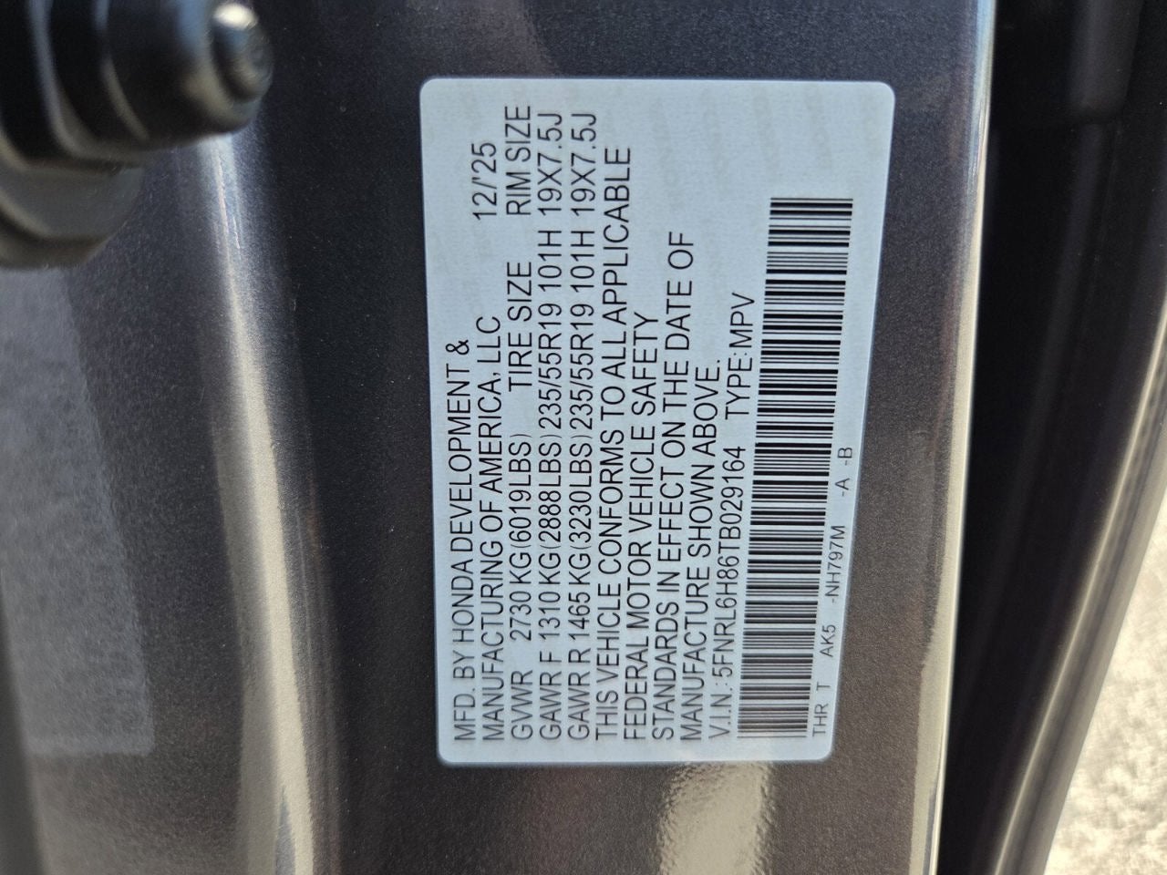 2026 Honda Odyssey Touring