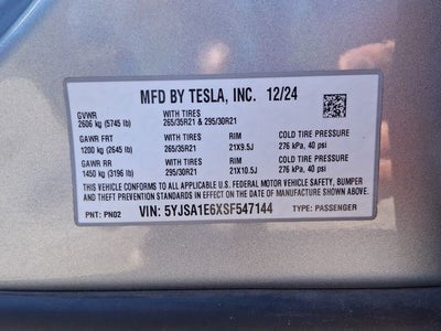 2025 Tesla Model S Plaid