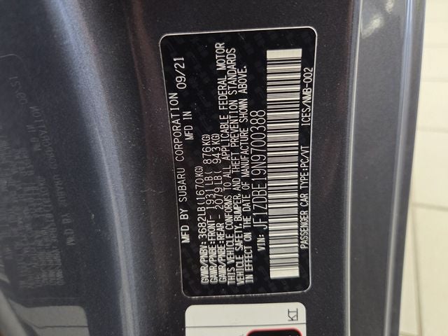 2022 Subaru BRZ Limited
