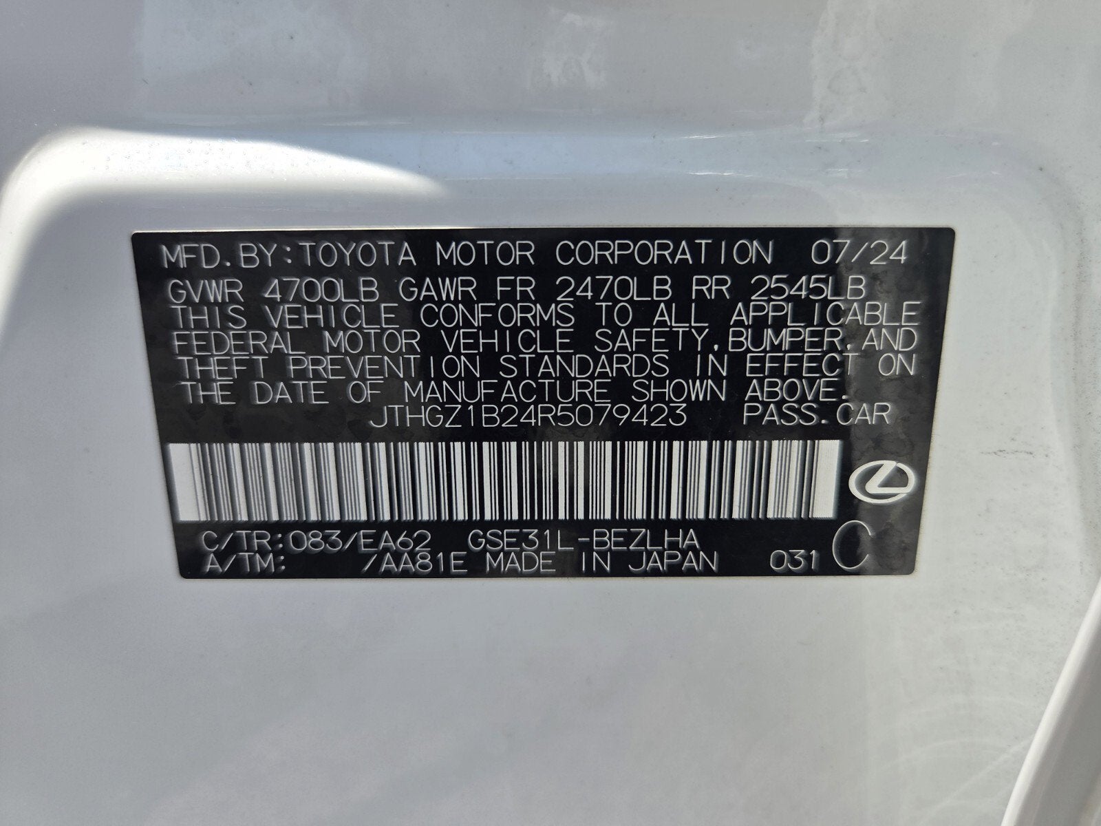 2024 Lexus IS 350 F SPORT
