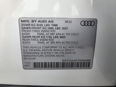 2024 Audi Q8 Sportback e-tron Premium Plus S line quattro