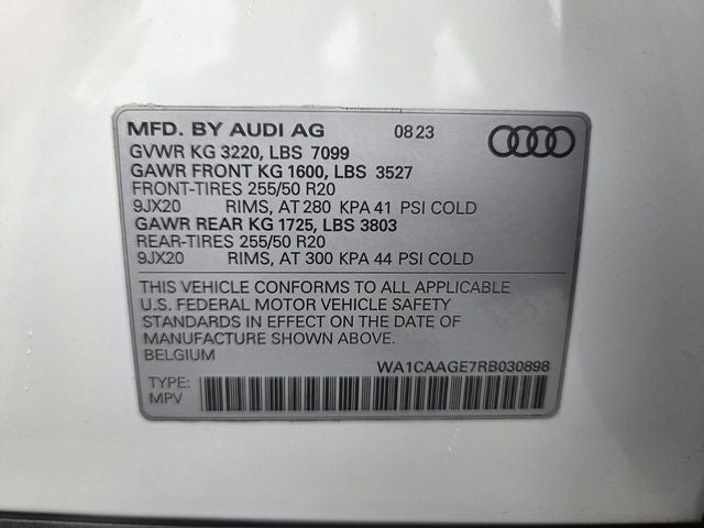 2024 Audi Q8 Sportback e-tron Premium Plus S line quattro