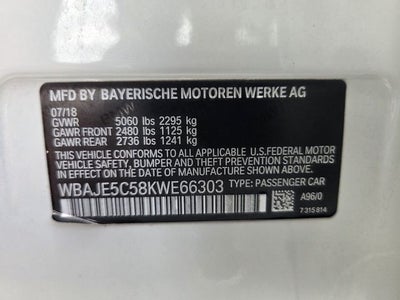 2019 BMW 5 Series 540i