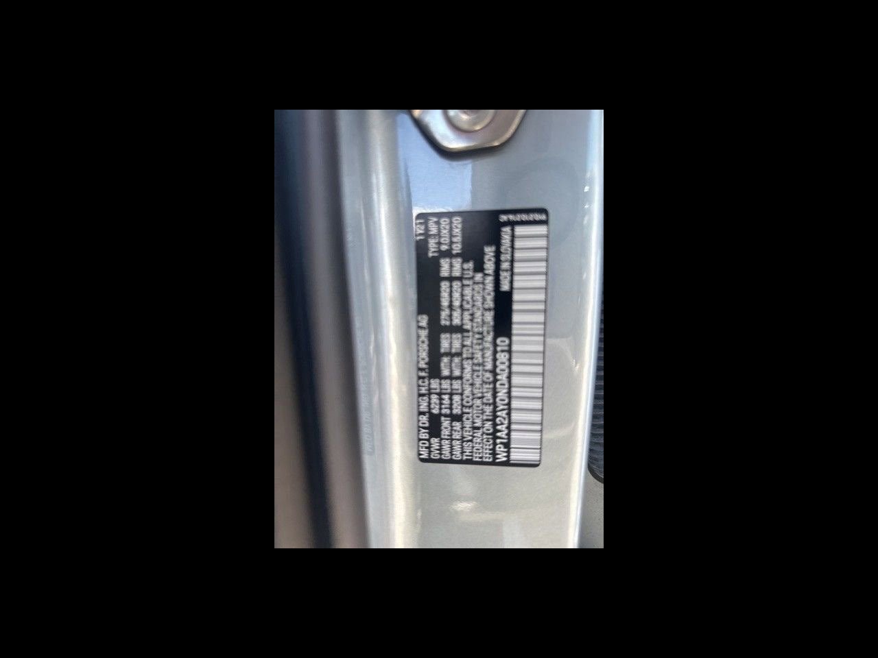 2022 Porsche Cayenne Base