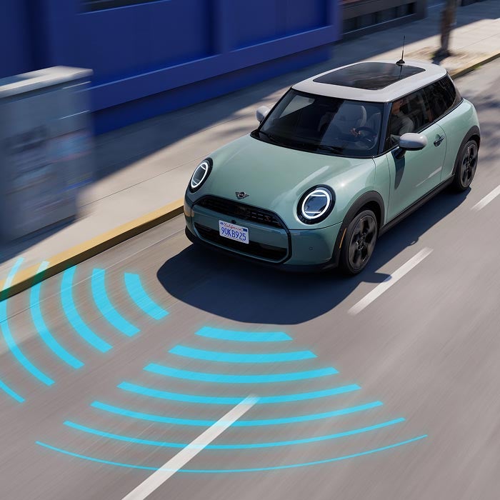 Bird’s-eye view of the MINI Cooper 2 Door.