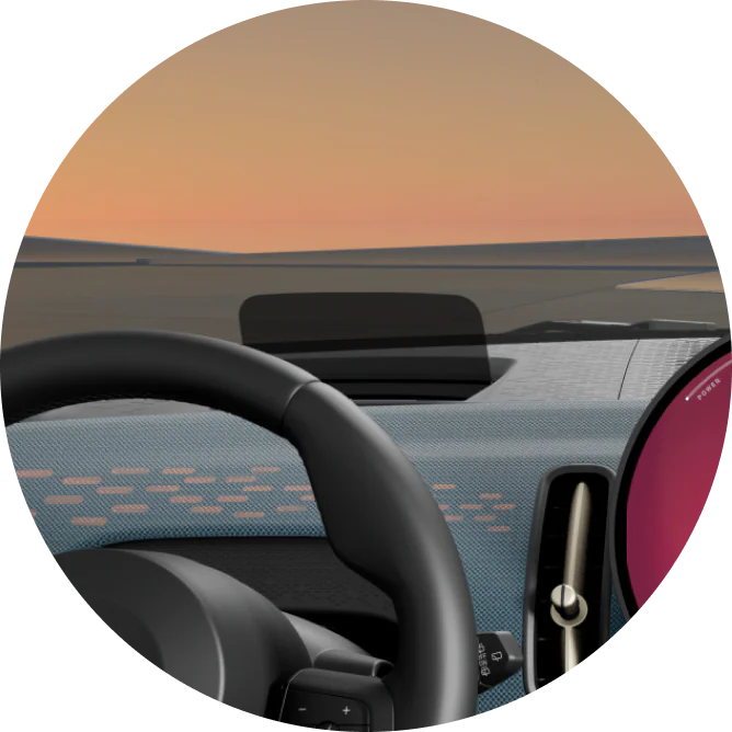 A close-up shot of the MINI Head-Up Display.