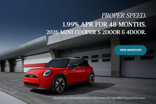 1.99% APR on New 2026 Cooper S 2 Door and 4 Door