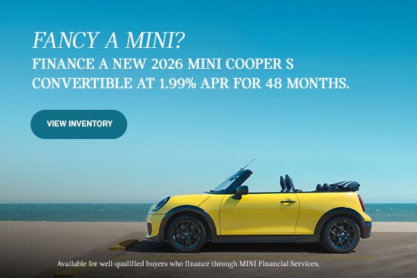 1.99% APR Financing available on all New 2026 MINI Cooper S 
