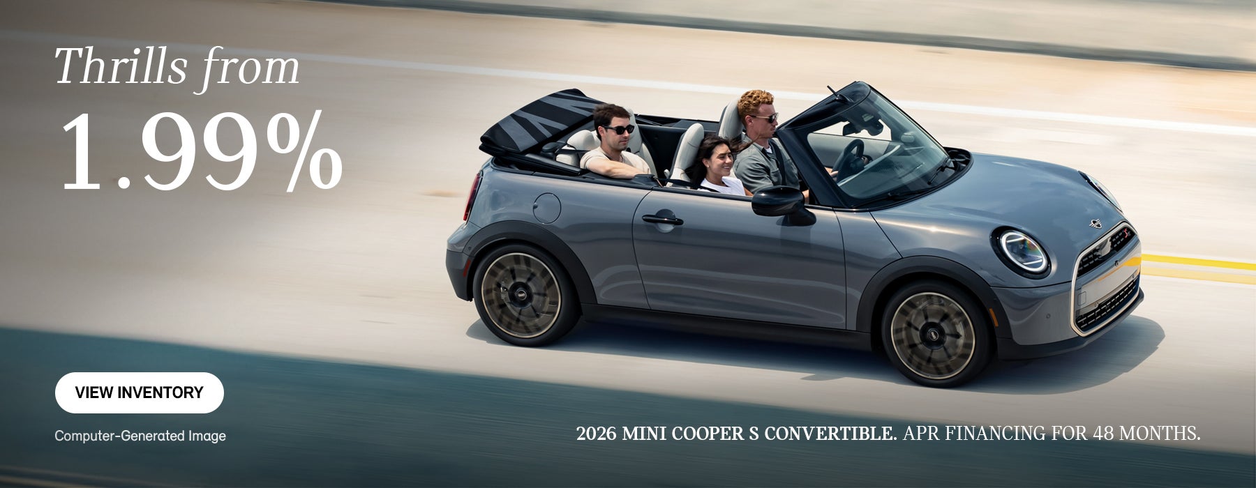Cooper S Convertible driving.