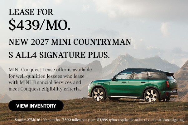 $439 per month conquest lease on New 2027 MINI Countryman S 