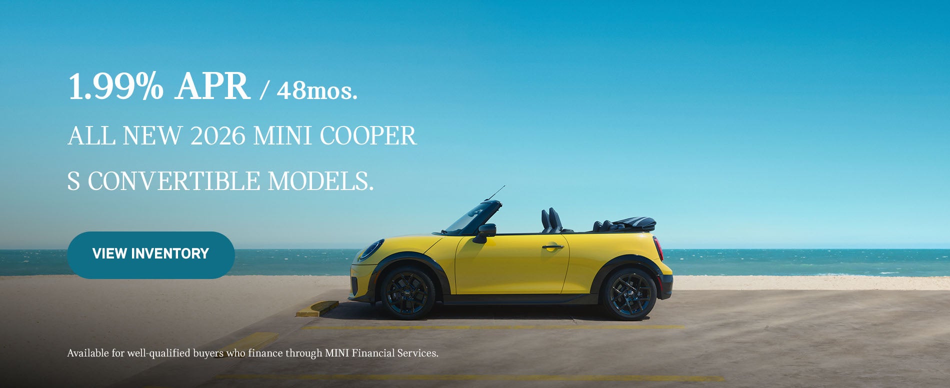 1.99% APR Financing on all New 2026 MINI Convertibles