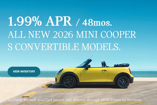1.99% APR Financing on all New 2026 MINI Convertibles